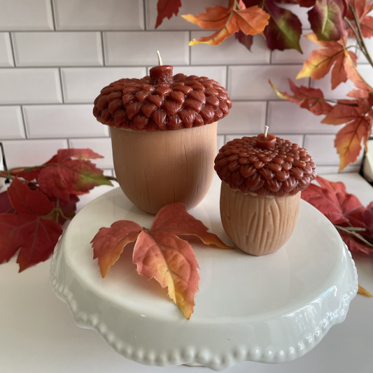 Acorn Candle Set - Fall & Thanksgiving Autumn Home Decor