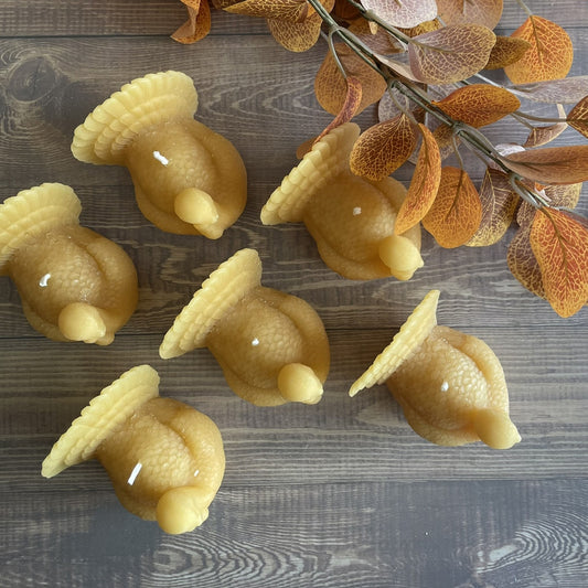 Beeswax Turkey Candle Thanksgiving Decor Fall Table Centerpiece