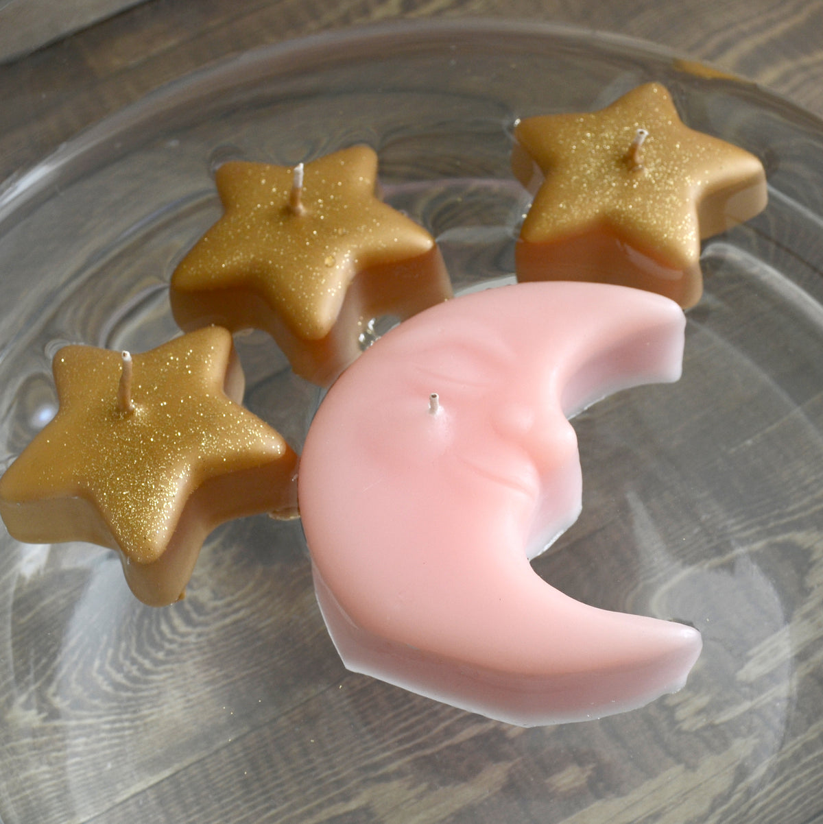 10 pack Pink Moon Floating Candles