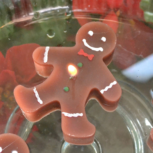 Floating Gingerbread Candles 2 Pack