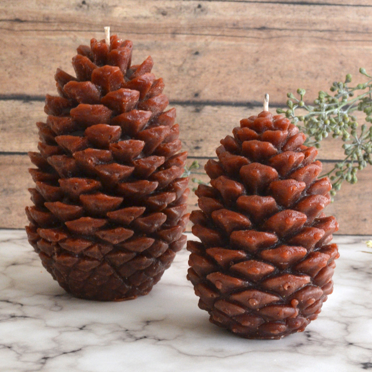 Set of 2 Pinecone Candles