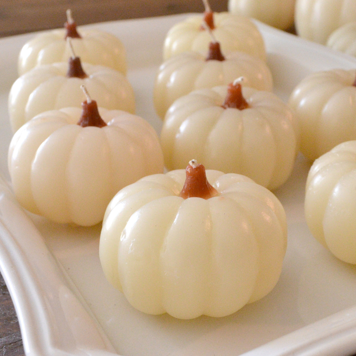 White Pumpkin Candles 2 Pack