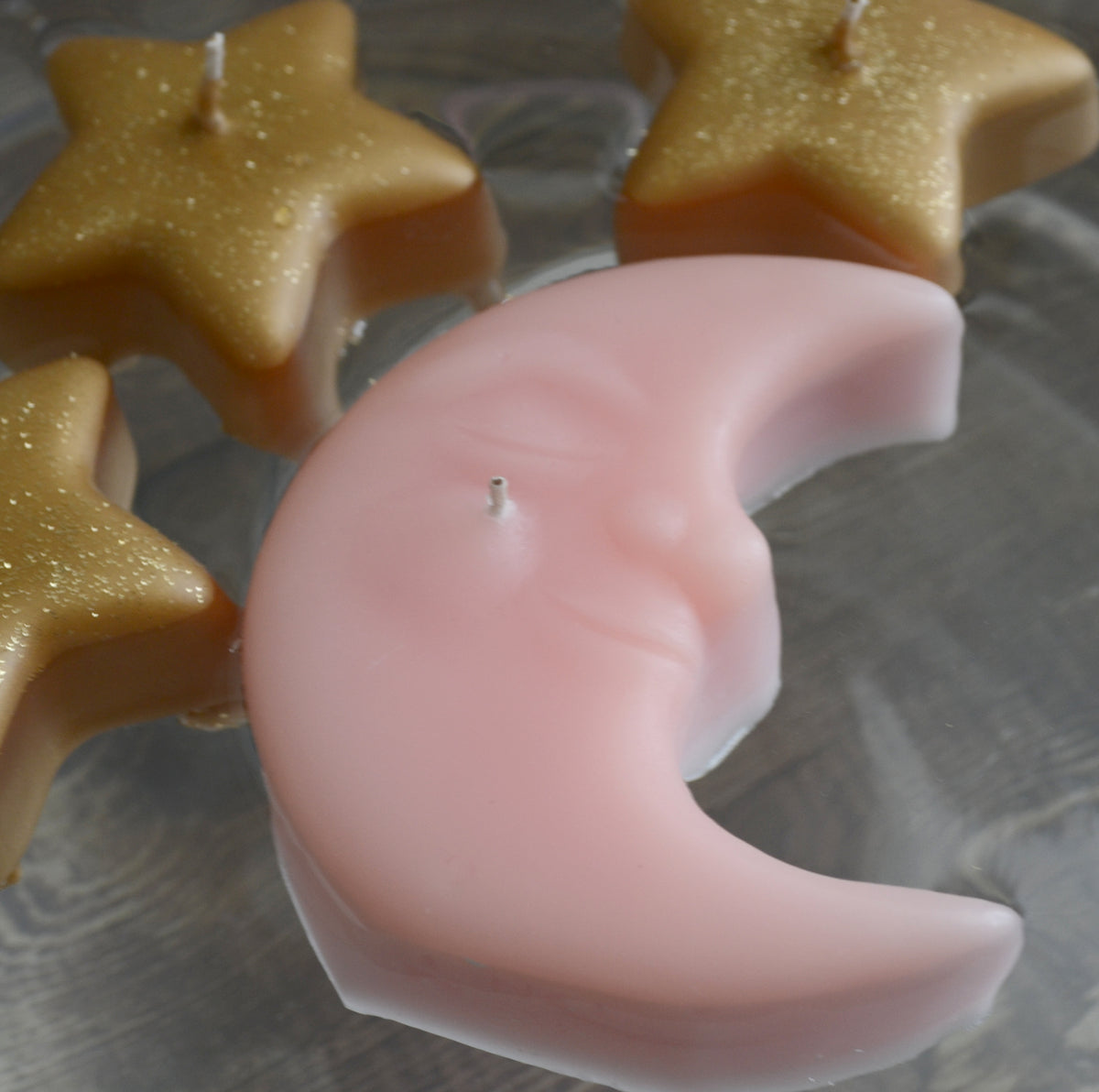10 pack Pink Moon Floating Candles