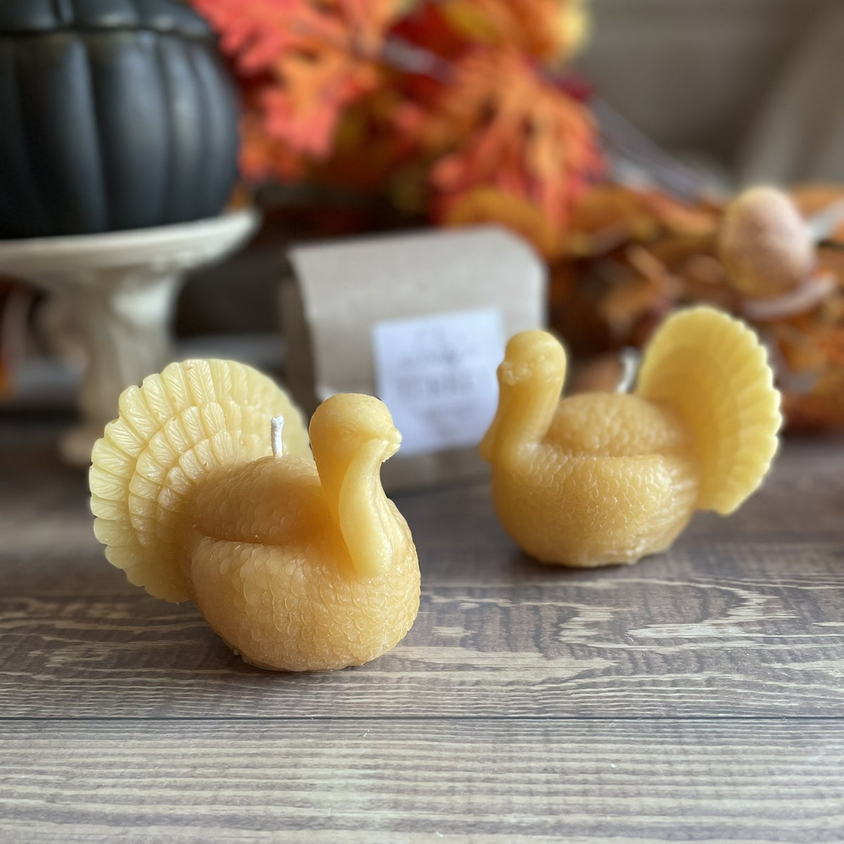 Beeswax Turkey Candle Thanksgiving Decor Fall Table Centerpiece