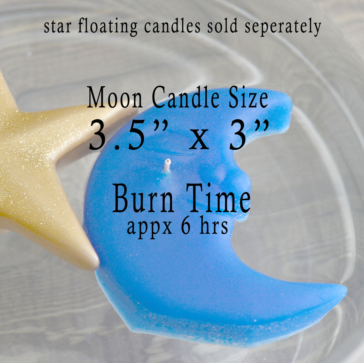 10 pk Royal Blue Moon Floating Candles