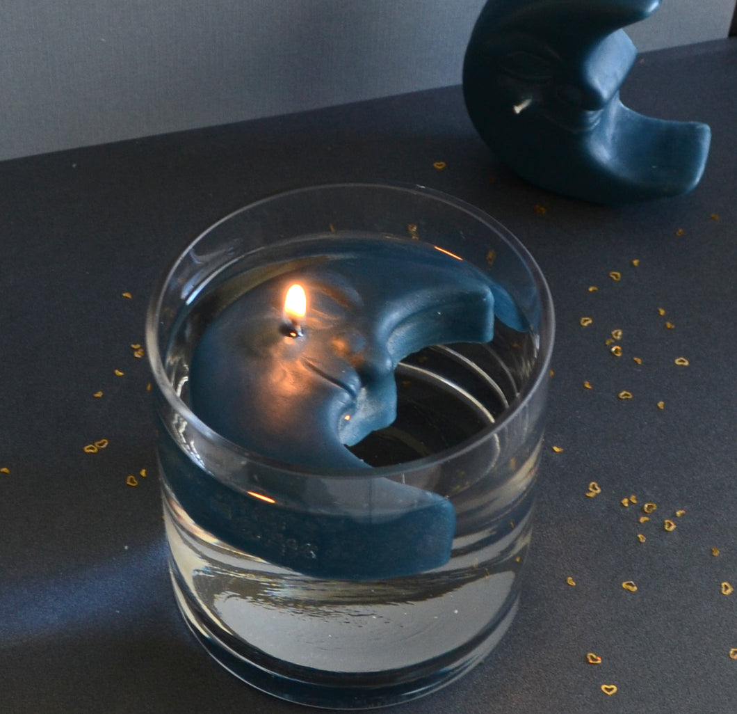 Midnight Moon Floating Candle