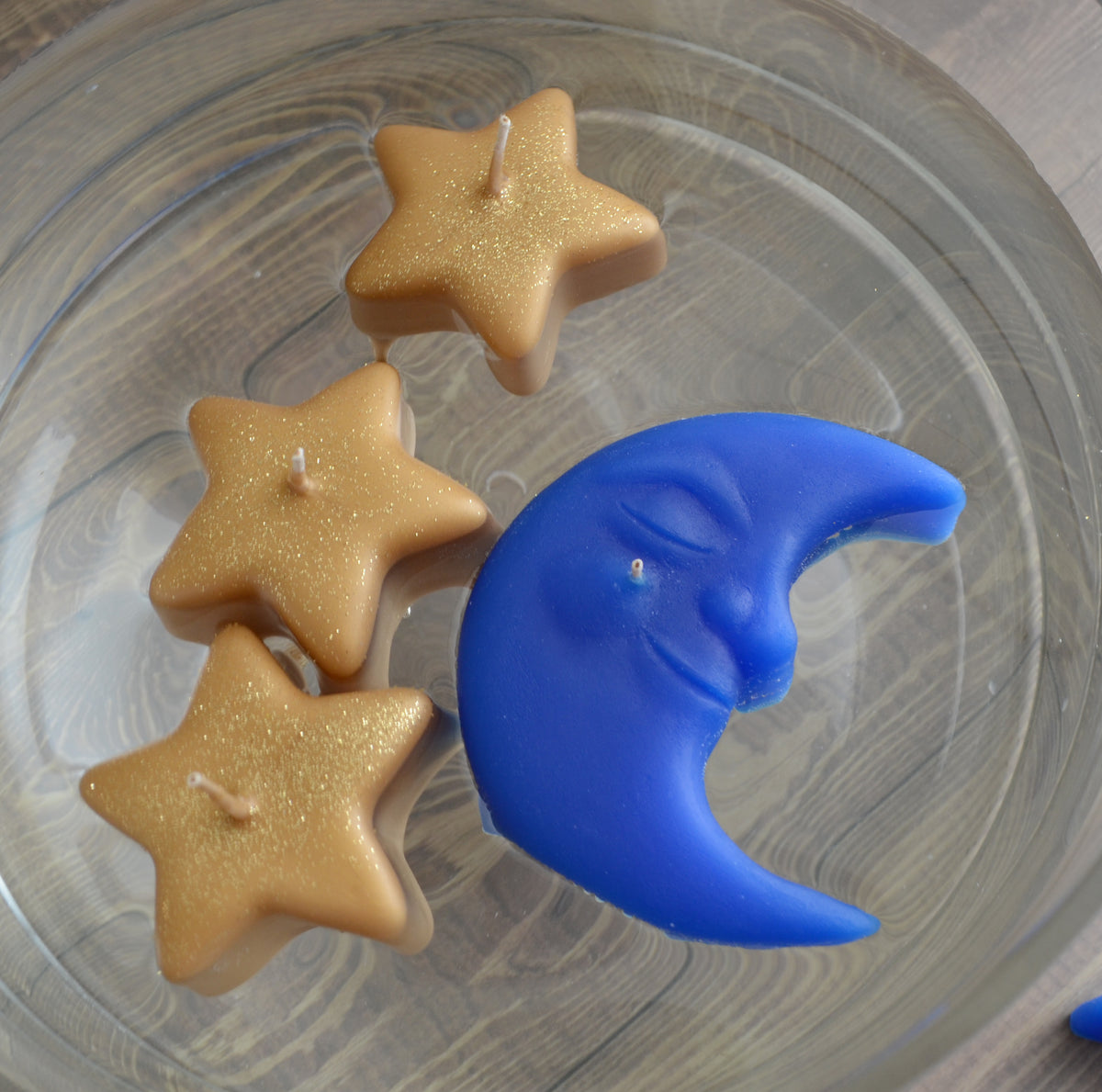 10 pk Royal Blue Moon Floating Candles
