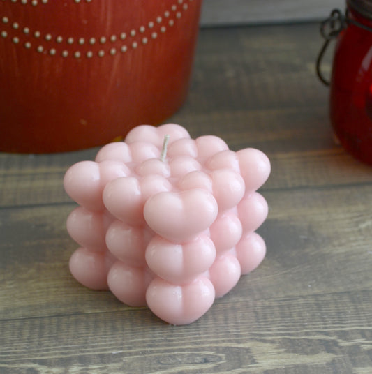 Valentine Bubble Pillar Candle