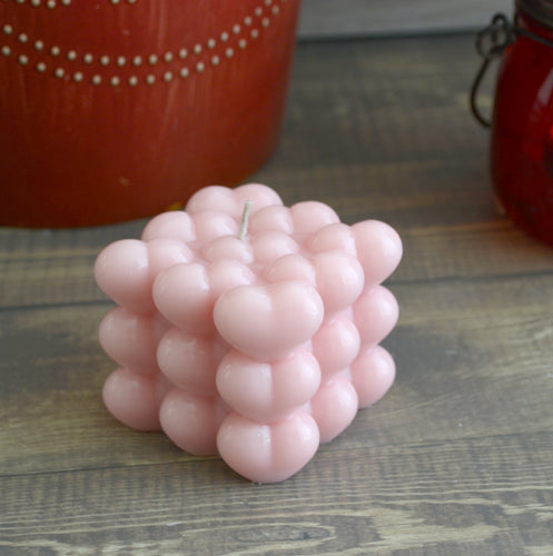 Valentine Bubble Pillar Candle