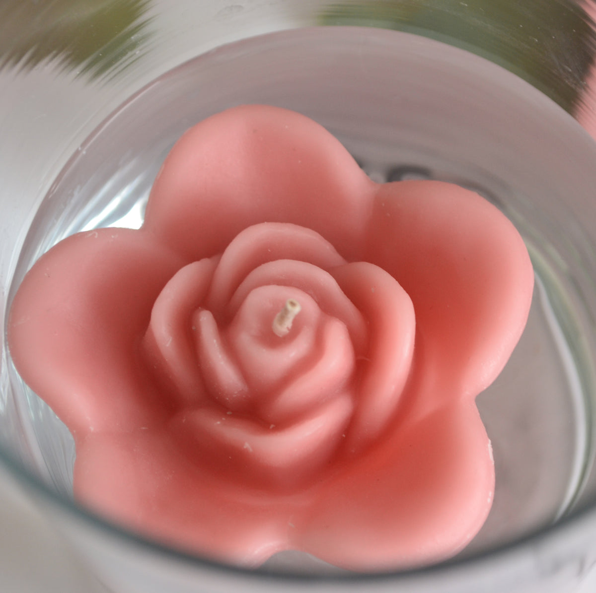 Pack of 10 ROSE FLOATING WEDDING CANDLES