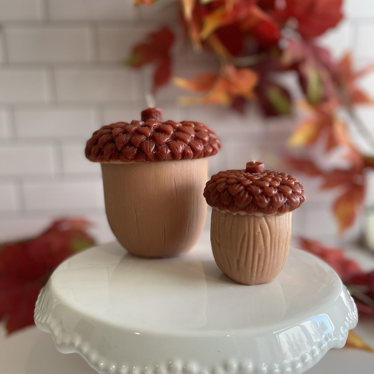 Acorn Candle Set - Fall & Thanksgiving Autumn Home Decor