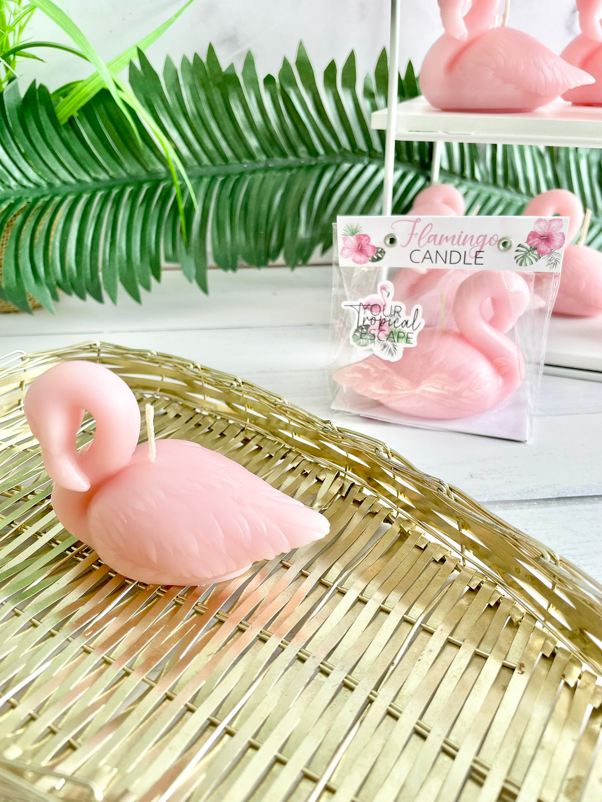Pink Flamingo Candle