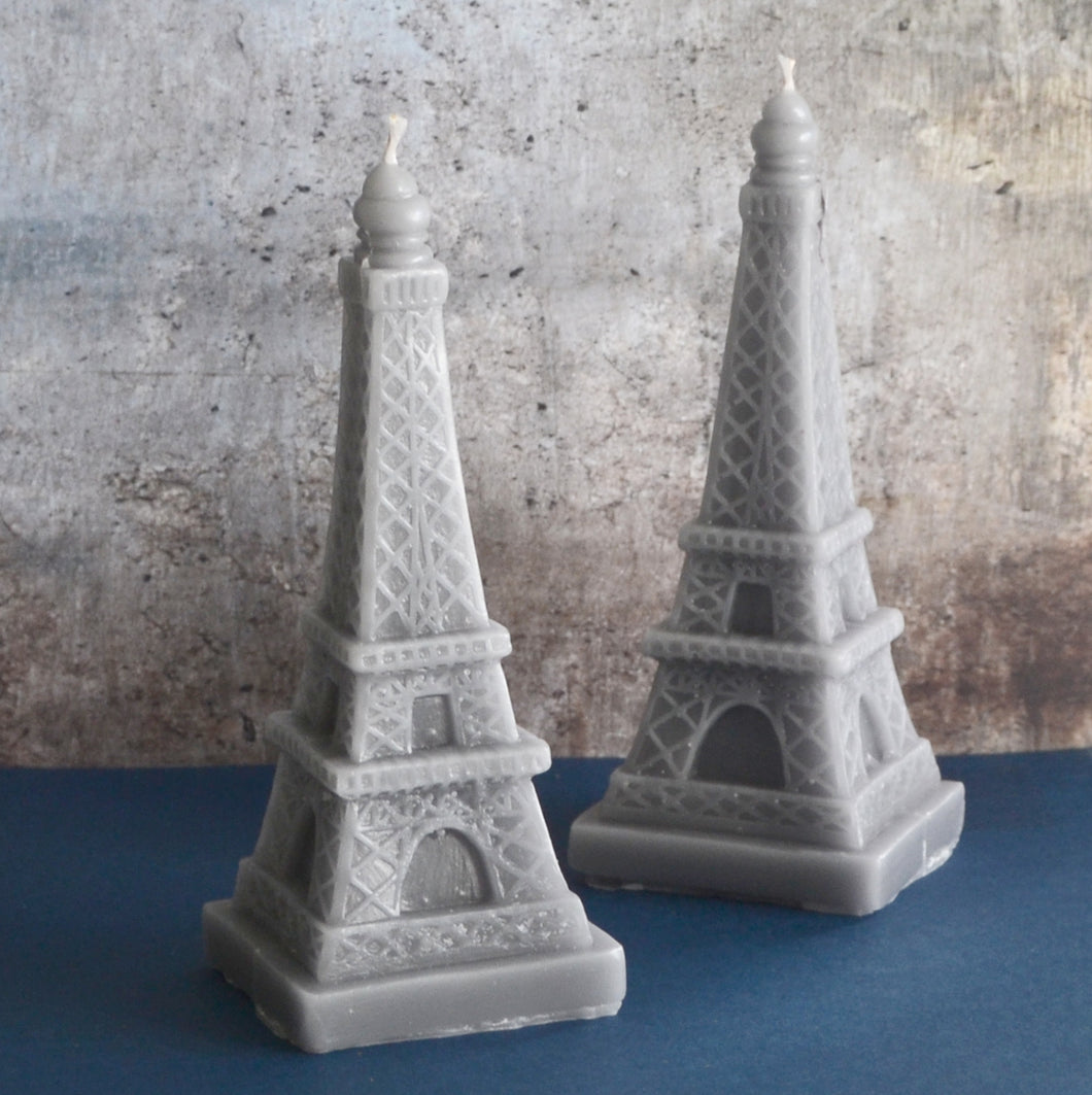 GRAY EIFFEL TOWER CANDLE