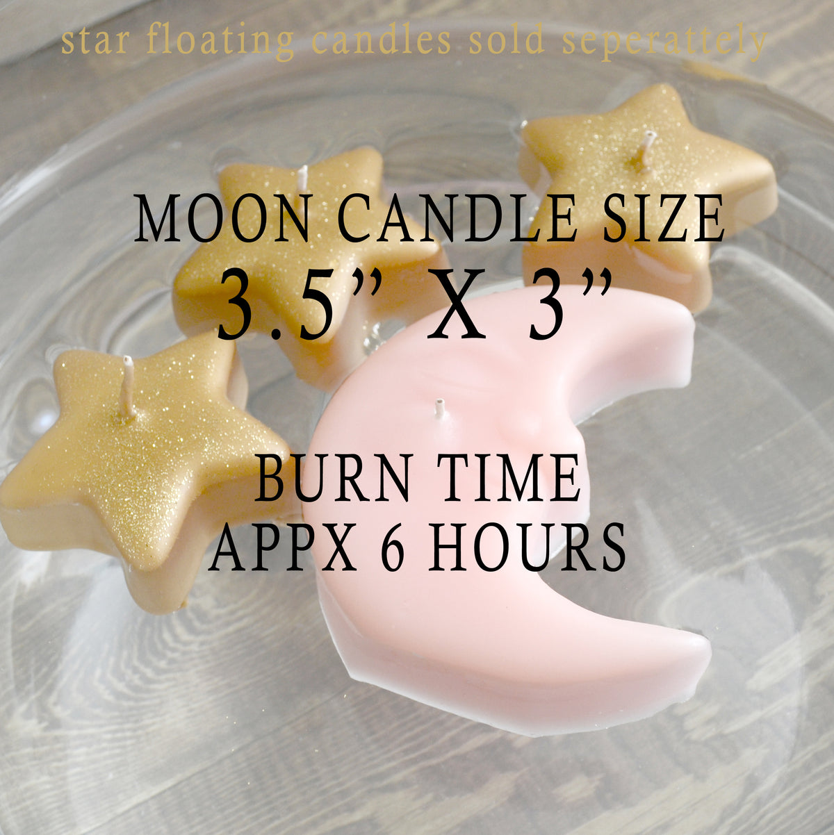 10 pack Pink Moon Floating Candles