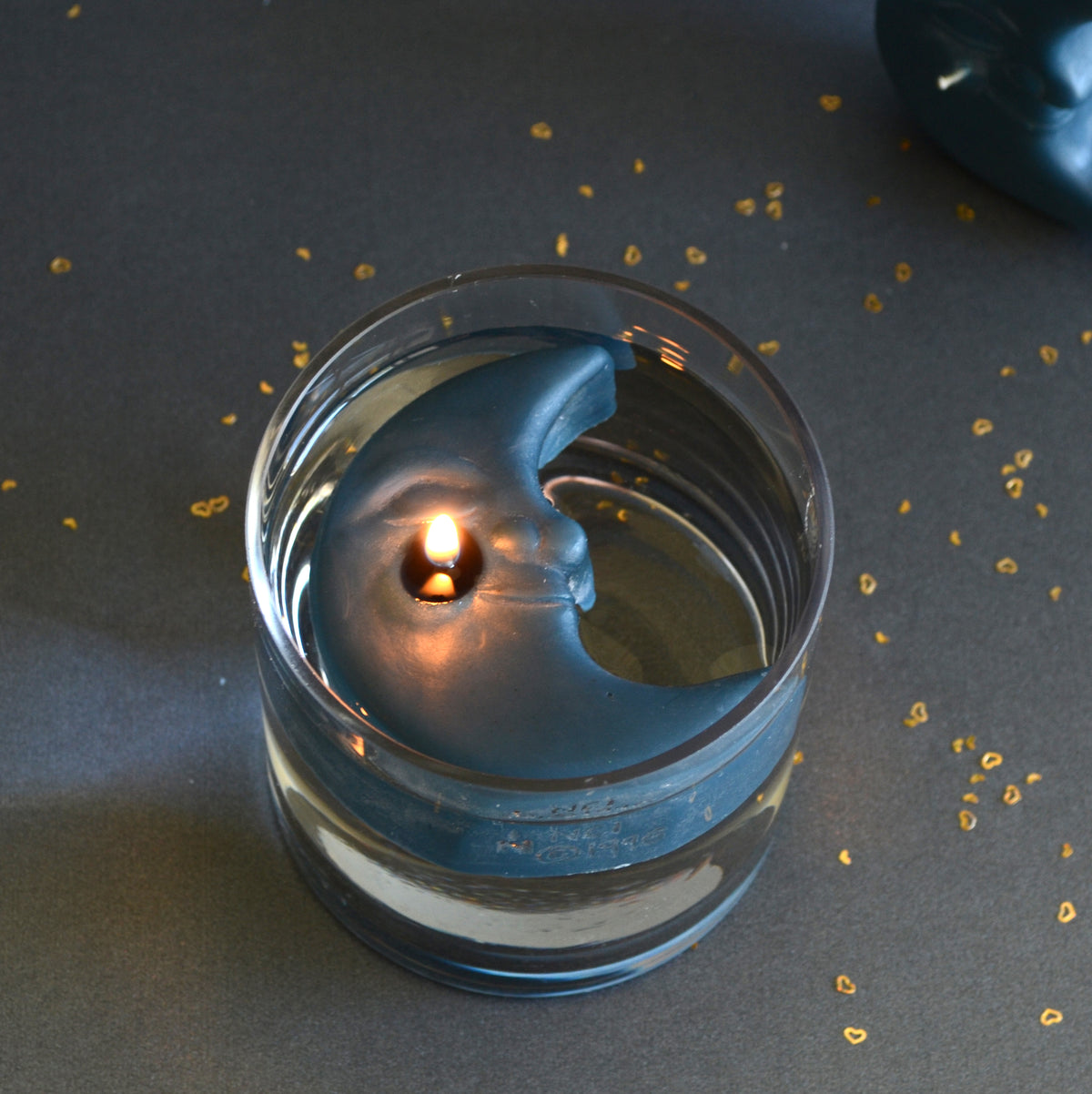 Midnight Moon Floating Candle