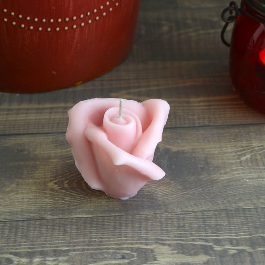 Pink Rosebud Candle