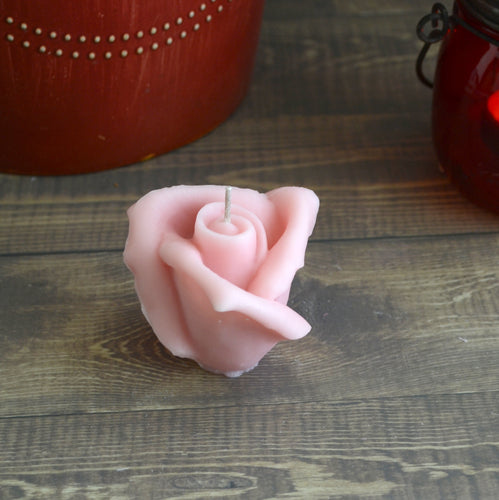 Pink Rosebud Candle