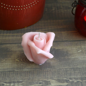 Pink Rosebud Candle