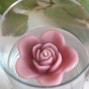 Pack of 10 ROSE FLOATING WEDDING CANDLES