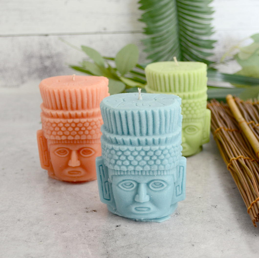 Aztec Sun God Candle