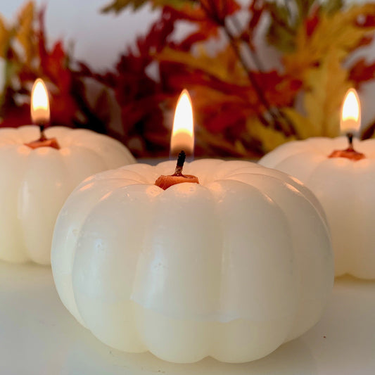 White Pumpkin Candles 2 Pack