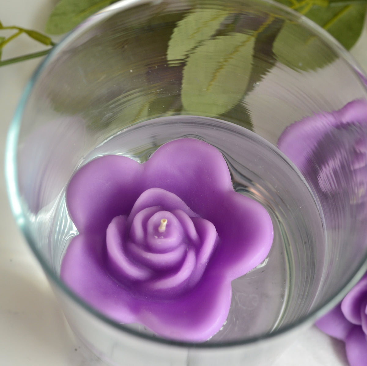 Pack of 10 ROSE FLOATING WEDDING CANDLES