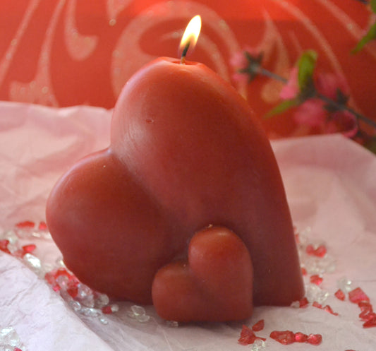 Bulk Buy Big Red Heart Candle