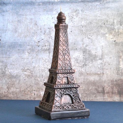 AGED BRONZE EIFFEL TOWER CANDLE