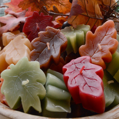 12 pk Fall Leaf Floating Candles