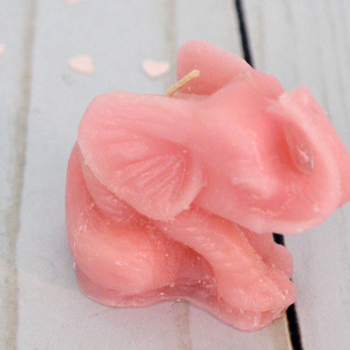 little pink elephant candle