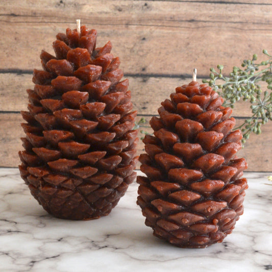Set of 2 Pinecone Candles