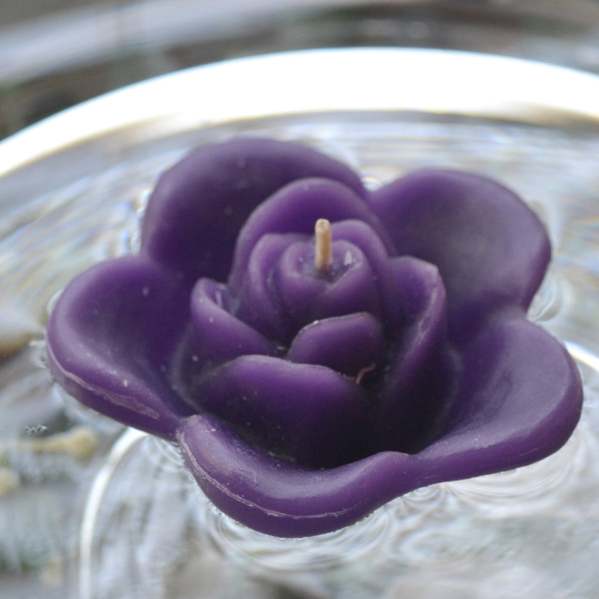 Pack of 10 ROSE FLOATING WEDDING CANDLES