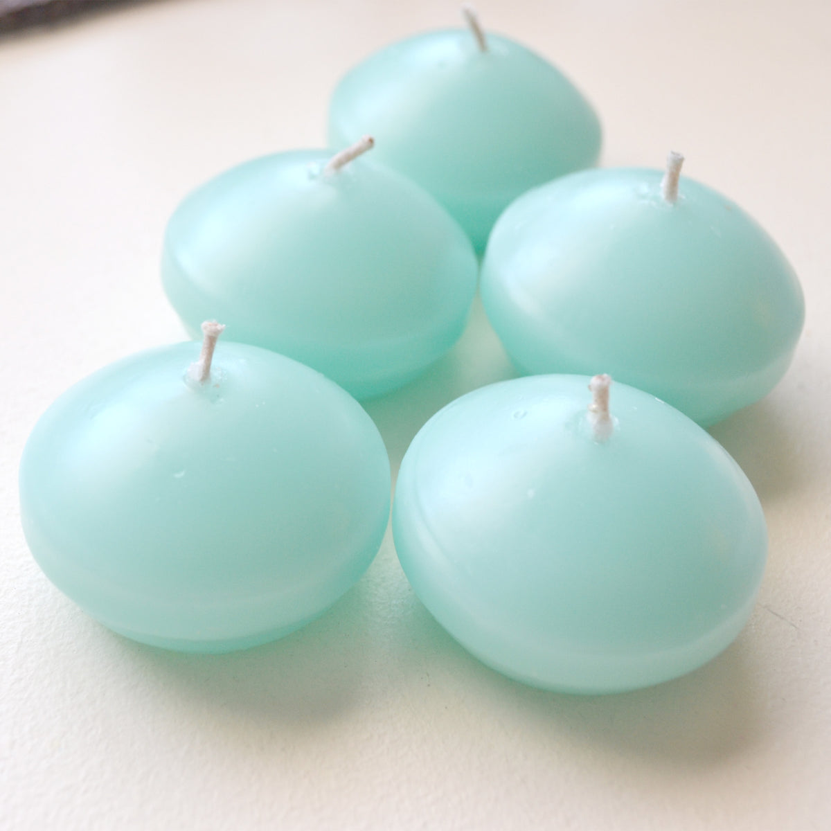 1 DOZEN ROUND FLOATING WEDDING CANDLES