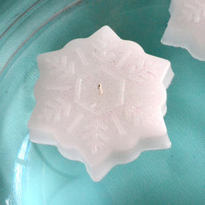 Snowflake Floating Candles 4 Pack