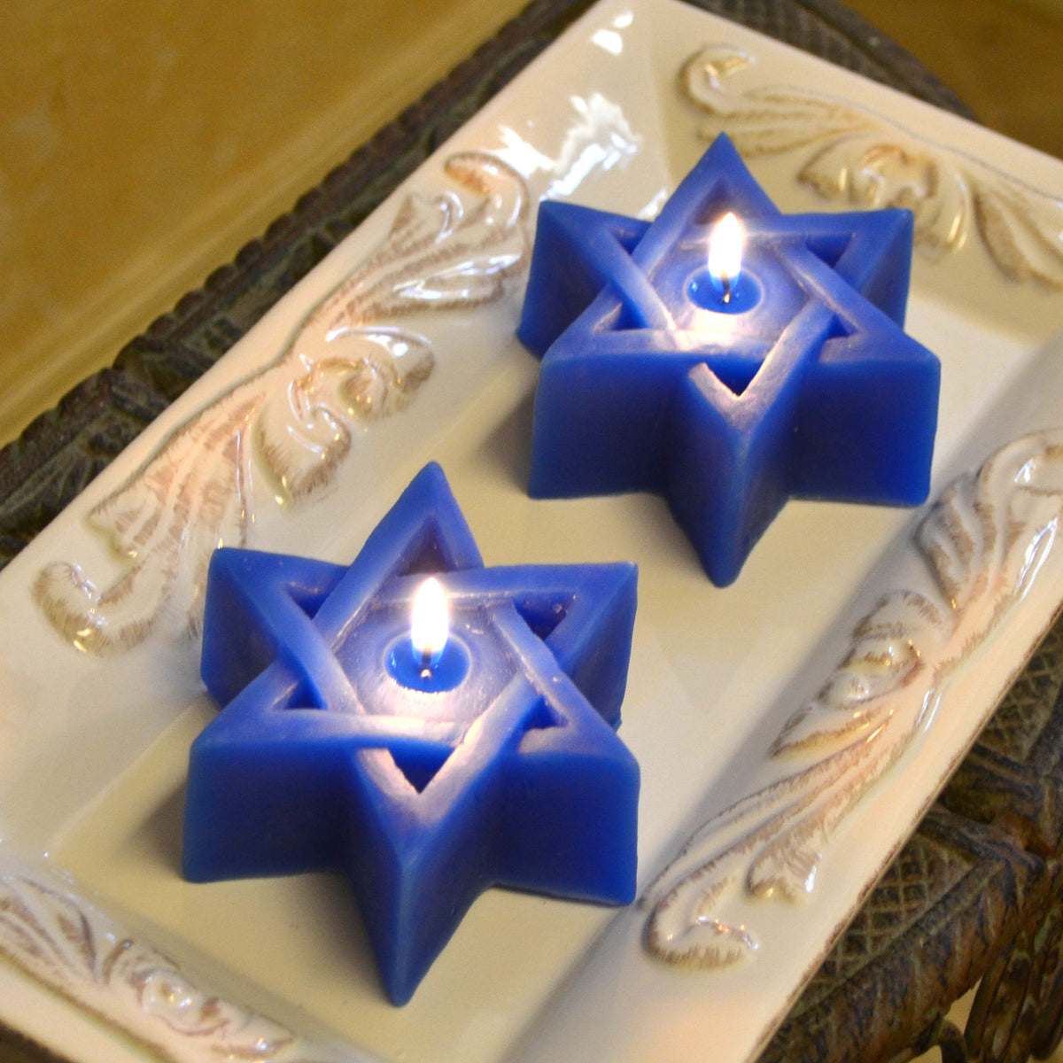 Star of David Candles pack of 4