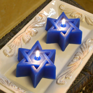 Star of David Candles pack of 8