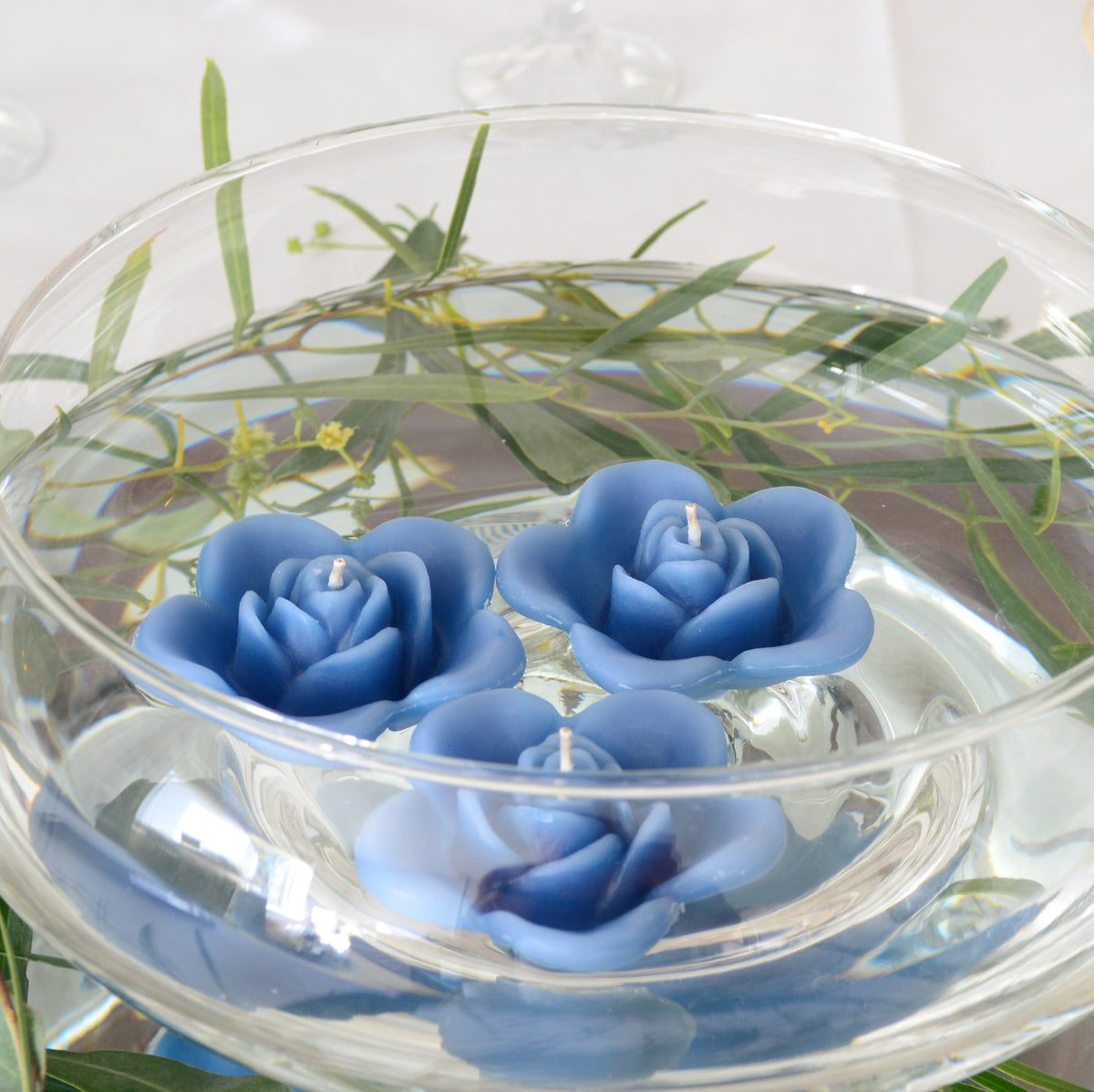 Pack of 10 ROSE FLOATING WEDDING CANDLES
