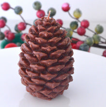 Load image into Gallery viewer, Woodland Winter Pine cone candle
